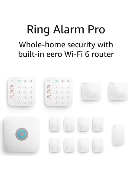 Alarm Pro 14 Parçalı Kit - Dahili Eero Wi-Fi 6 Yönlendirici