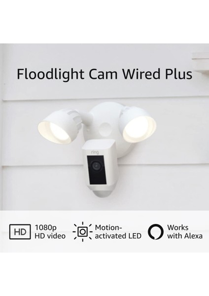 Floodlight Cam Wired Plus - Hareketle Etkinleştirilen 1080P Hd Video