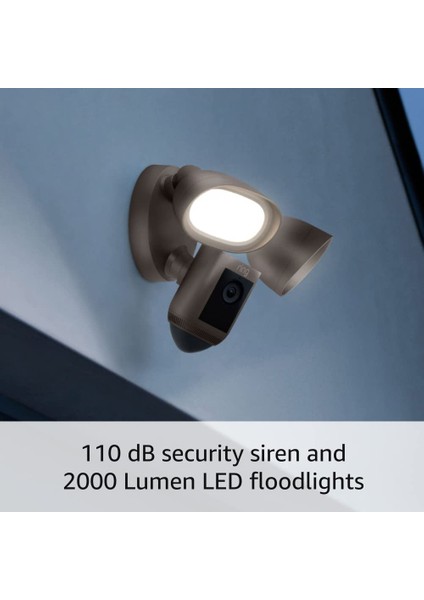 Floodlight Cam Wired Pro Kuş Bakışı ve 3D Hareket Algılama, Bronz