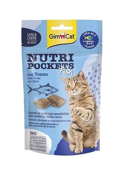 Nutripockets Fısh Wıth Tuna Kedi Ödülü 60 gr x 3