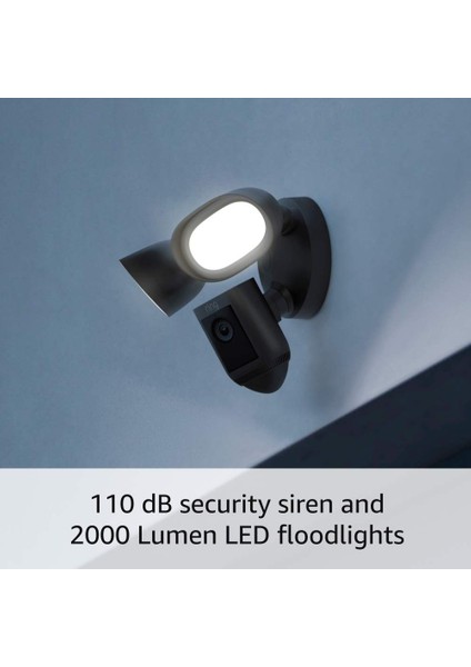 Floodlight Cam Wired Pro Kuş Bakışı ve 3D Hareket Algılama, Siyah