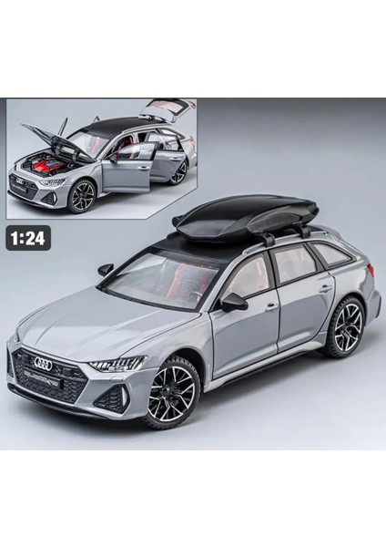 Audi Rs6 1:24 Metal Maket Araba Gri Birebir Wagon