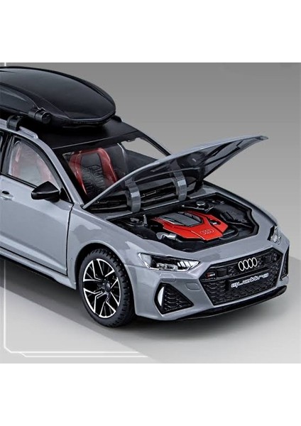 Audi Rs6 1:24 Metal Maket Araba Gri Birebir Wagon