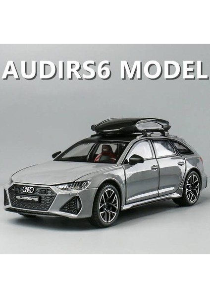 Audi Rs6 1:24 Metal Maket Araba Gri Birebir Wagon
