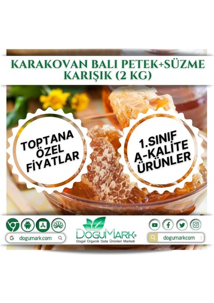 Karakovan Balı Petek+Süzme Karışık (2 Kg)