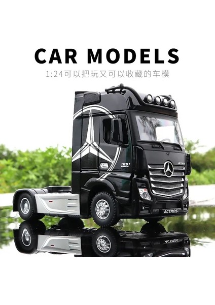 Mercedes Tır Kamyon Actros 1:36 Model Maket Araba Siyah