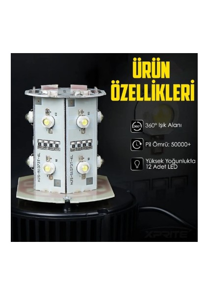 Mıknatıslı Çakarlı Tepe Lambası Çakmaklık Soketli