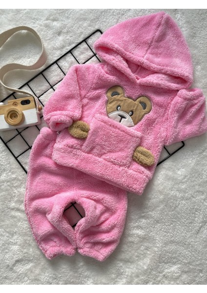 Kışlık Peluş Welsoft Cepli Kapüşonlu Bebek Takımı fiyatları