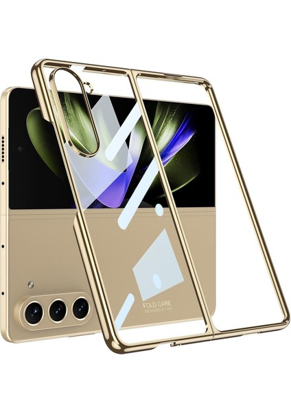 Samsung Galaxy Z Fold 5 Kılıf Premium Camlı Kapak Kamera Korumalı Tam Uyumlu Ince Yapılı