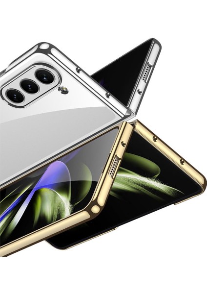 Samsung Galaxy Z Fold 5 Kılıf Premium Camlı Kapak Kamera Korumalı Tam Uyumlu Ince Yapılı