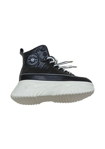 Siyah Kadın Sneaker Bot Ayakkabı indirimleri