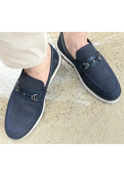 Bagsshoes 15023 Erkek Hakiki Nubuk Deri Loafer Ayakkabı