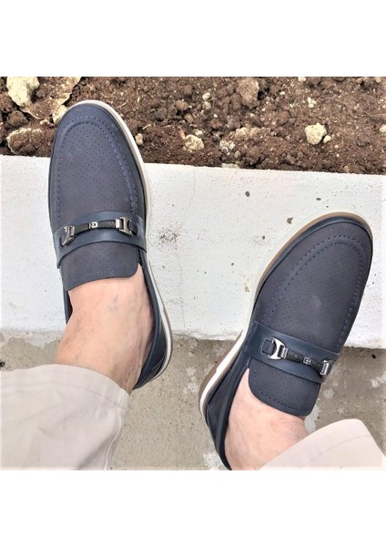 Bagsshoes 15023 Erkek Hakiki Nubuk Deri Loafer Ayakkabı