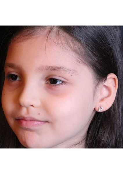 925 Ayar Gümüş Mini Melek Kanadı Civili Kadın Küpe
