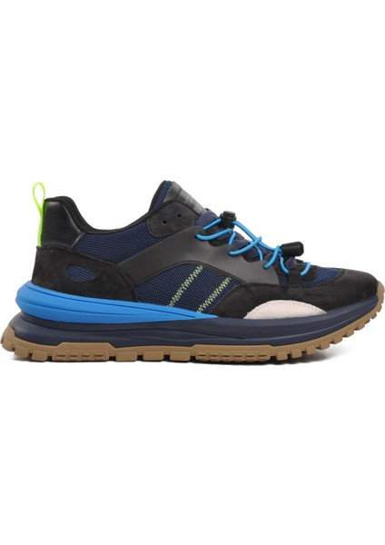 23K500 Siyah Kilitli Lastik Bağcıklı Erkek Sneaker