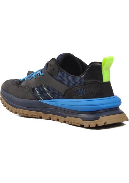 23K500 Siyah Kilitli Lastik Bağcıklı Erkek Sneaker