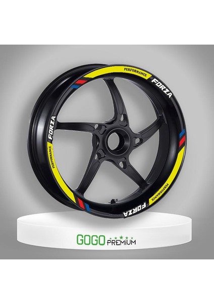 M Power Sarı Honda Forza Uyumlu 1 Set Jant Şeridi