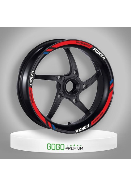 M Power Kırmızı Honda Forza Uyumlu 1 Set Jant Şeridi