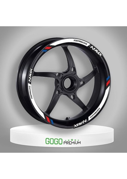 M Power Beyaz Yamaha Nmax Uyumlu 1 Set Jant Şeridi