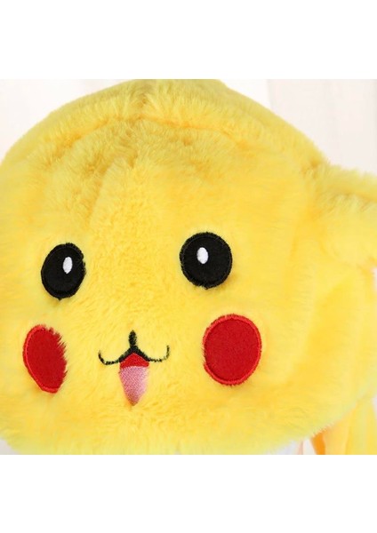 Pokemon Pikachu Hareketli ve Işıklı Peluş Şapka