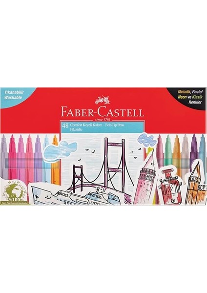 Faber Castell Comfort Keçeli Kalem 48 Renk