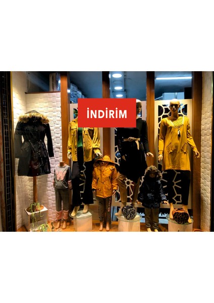 Mağaza Vitrin Indirim Yazısı Sticker (Model 3) fiyatları