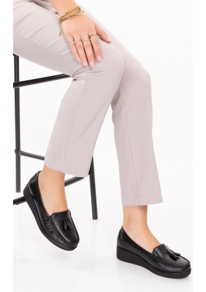 ARTI ARTI AYAKKABI ARTI-ARTI001-7475-501 Deri Ortopedik Kadın Bağsız Siyah Roc Ayakkabı modelleri