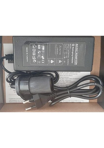Çakmak Adaptörü Araç Çakmaklık Çevirici Ev Tipi Çevirici Adaptör 3AMPER/12VOLT