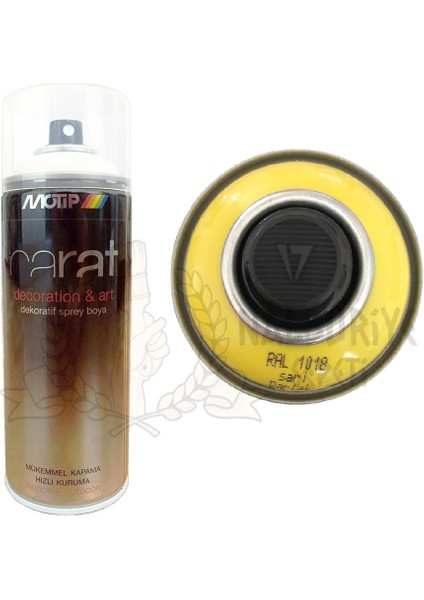 Carat Sprey Boya Sarı Parlak 400 ml - RAL1018