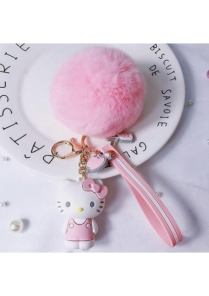Hello Kitty Pon Ponlu Silikon Anahtarlık modelleri