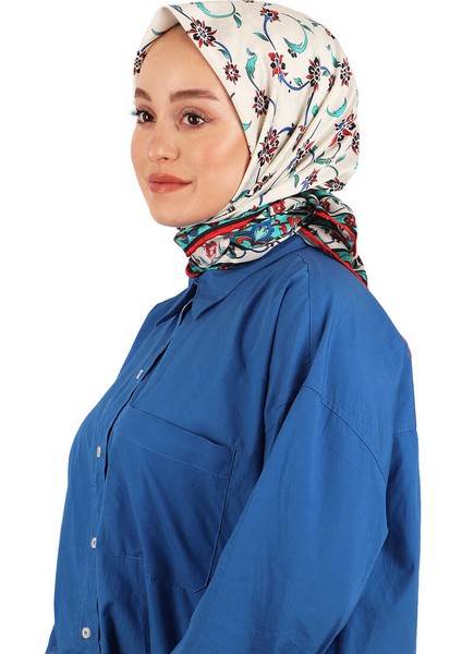 Mint Kır Çiçeği Desen Ipeksi Eşarp fiyatları