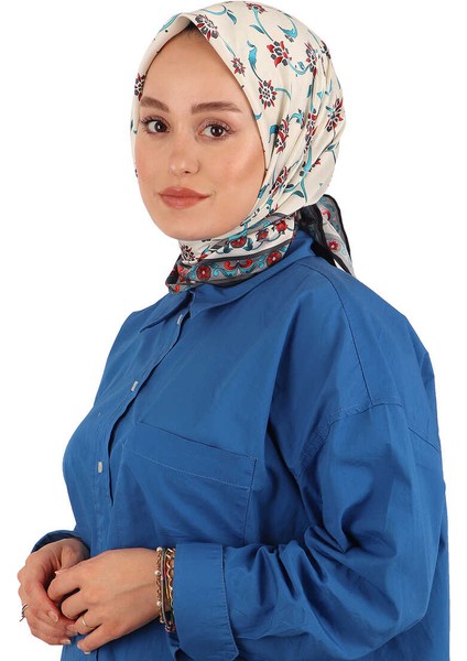 Gri Kır Çiçeği Desen Ipeksi Eşarp fiyatları