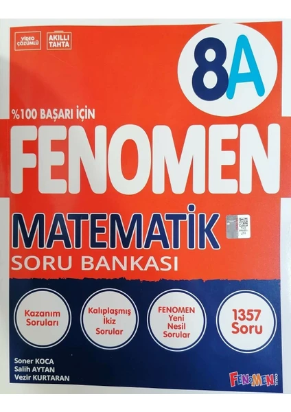 Fenomen Okul Yayınları 8.Sınıf LGS Yeni Baskı Matematik - A Soru Bankası