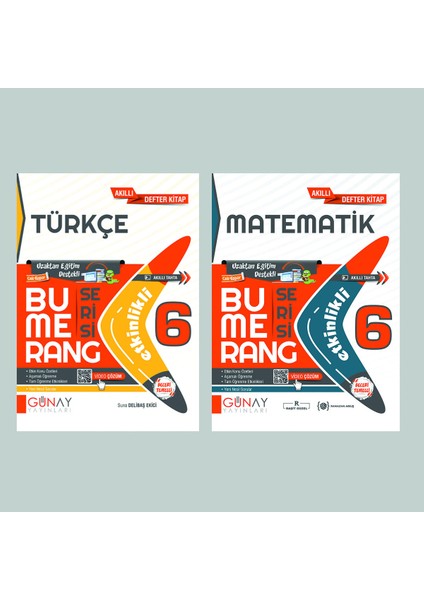 Günay Yayınları Gün&Ay Yayınları 6. Sınıf Bumerang Etkinlikli Türkçe ve Matematik Soru Bankası Seti