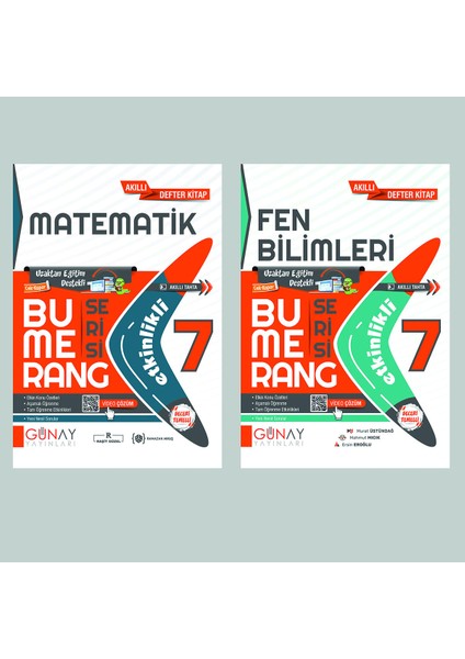 Gün&Ay Yayınları 7. Sınıf Bumerang Etkinlikli Matematik ve Fen Bilimleri Soru Bankası Seti
