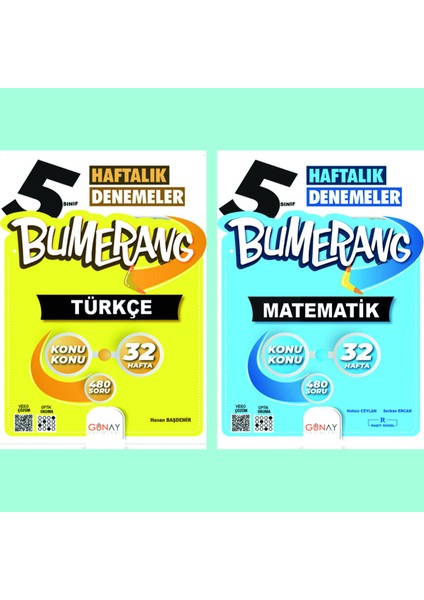 Gün&Ay Yayınları 5. Sınıf Bumerang Türkçe ve Matematik Deneme Seti