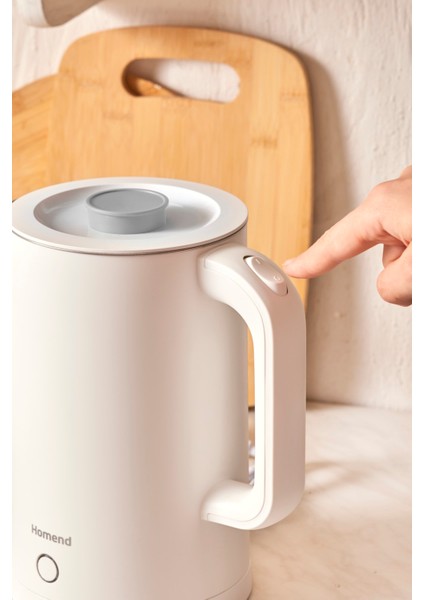 Heatrow Cool Touch 1618H Çift Duvarlı Sessiz Xl Su Isıtıcısı Kettle Silver