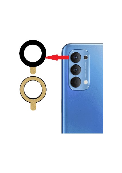 Oppo Reno4 Uyumlu Kamera Lensi Camı CPH2113