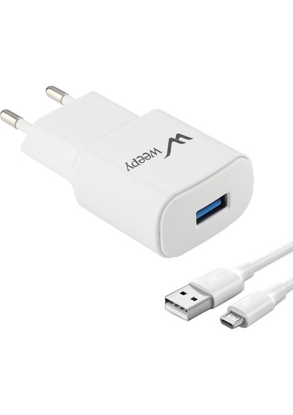 WPY-080 Akım Korumalı Hızlı Şarj Adaptörü 2.6 A 22 W Micro USB