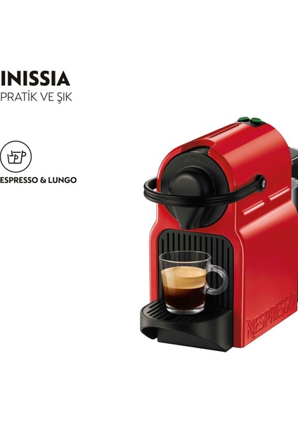 Inissia C40 Red Kahve Makinesi