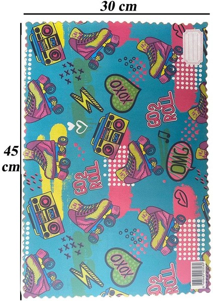Beslenme Bezi Yıkanabilir 30X45 cm 1 Adet Paten Beslenme Örtüsü Okul Öncesi Kreş Anasınıfı Ilkokul Için Ideal