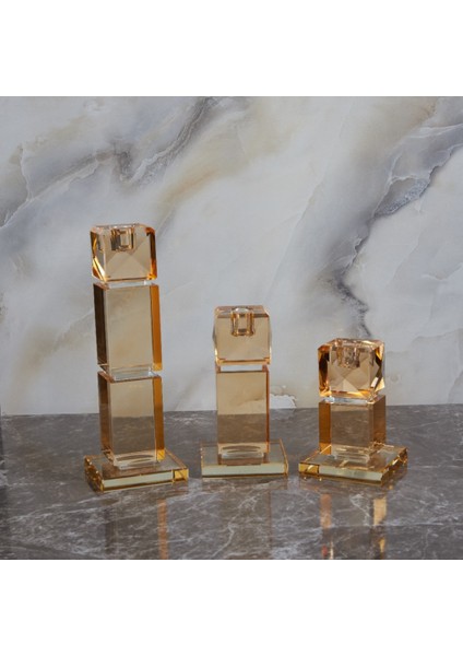 Amber Renk 3'lü Küp Mumluk fırsatları