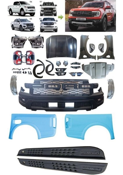Ford Ranger T6 T7 T8 Dönüşüm Yükseltme Kiti T9 Raptor