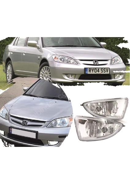 Honda Civic Uyumlu Sis Lambası Farı 2004 - 2006 Vtec 2 Için Uygundur