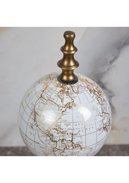 Krem Renk Kubbeli Dünya Küresi