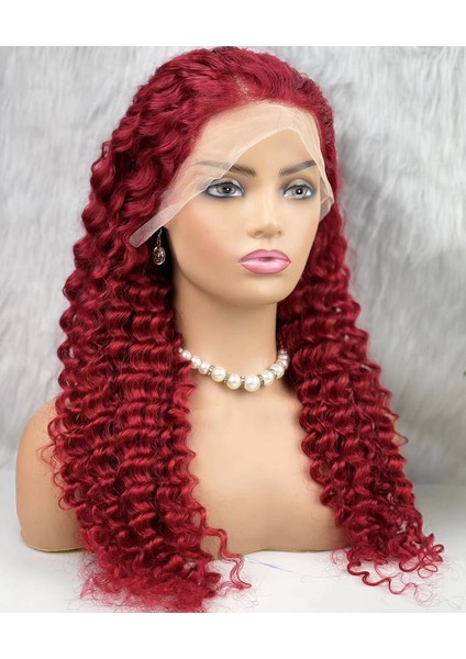 Marpessa Gerçek Front Lace Tül Peruk - Derin Dalgalı - Kızıl 70-75 cm
