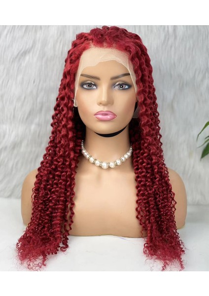 Marpessa Gerçek Front Lace Tül Peruk - Kabarık Afro - Kızıl 70-75 cm
