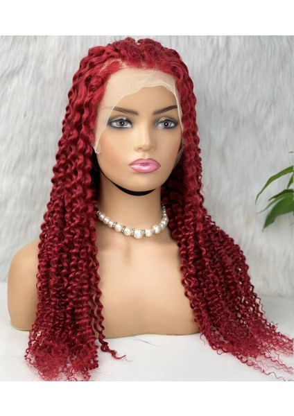 Marpessa Gerçek Front Lace Tül Peruk - Kabarık Afro - Kızıl 70-75 cm