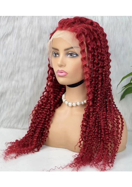 Marpessa Gerçek Front Lace Tül Peruk - Kabarık Afro - Kızıl 70-75 cm
