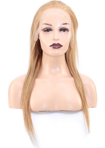 Marpessa Düz Front Lace Gerçek Tül Peruk - Sıcak Karamel - 60-65 cm